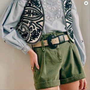 Sezane rome Short Kaki Vintage Size 6